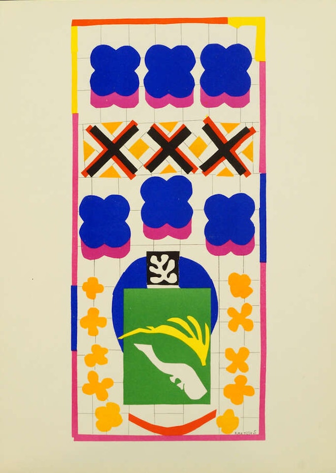 Poissons Chinois - Maquette for a Stained Glass Window by Henri Matisse