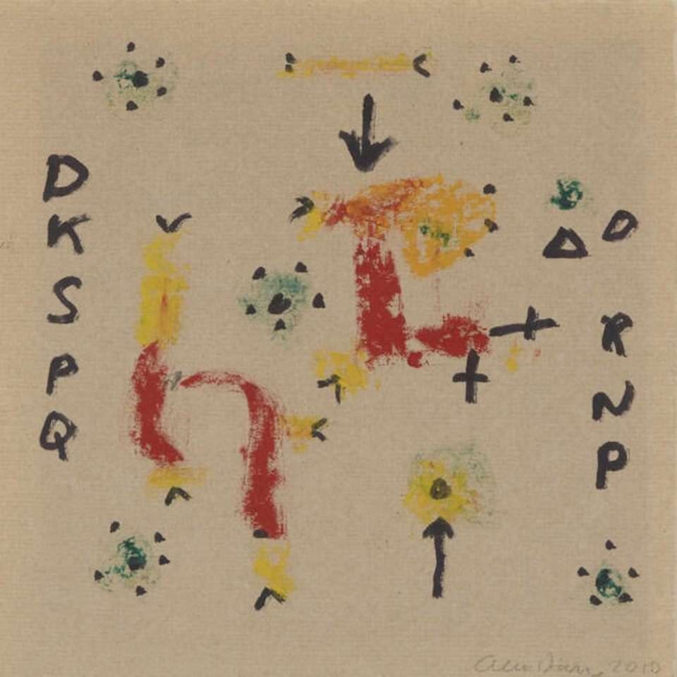 Arrow indicates Red OG. by Alan Davie