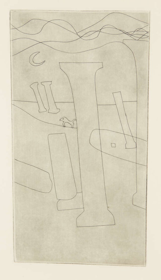 Palaestra with Moon [Lafranca 118] by Ben Nicholson, O.M.