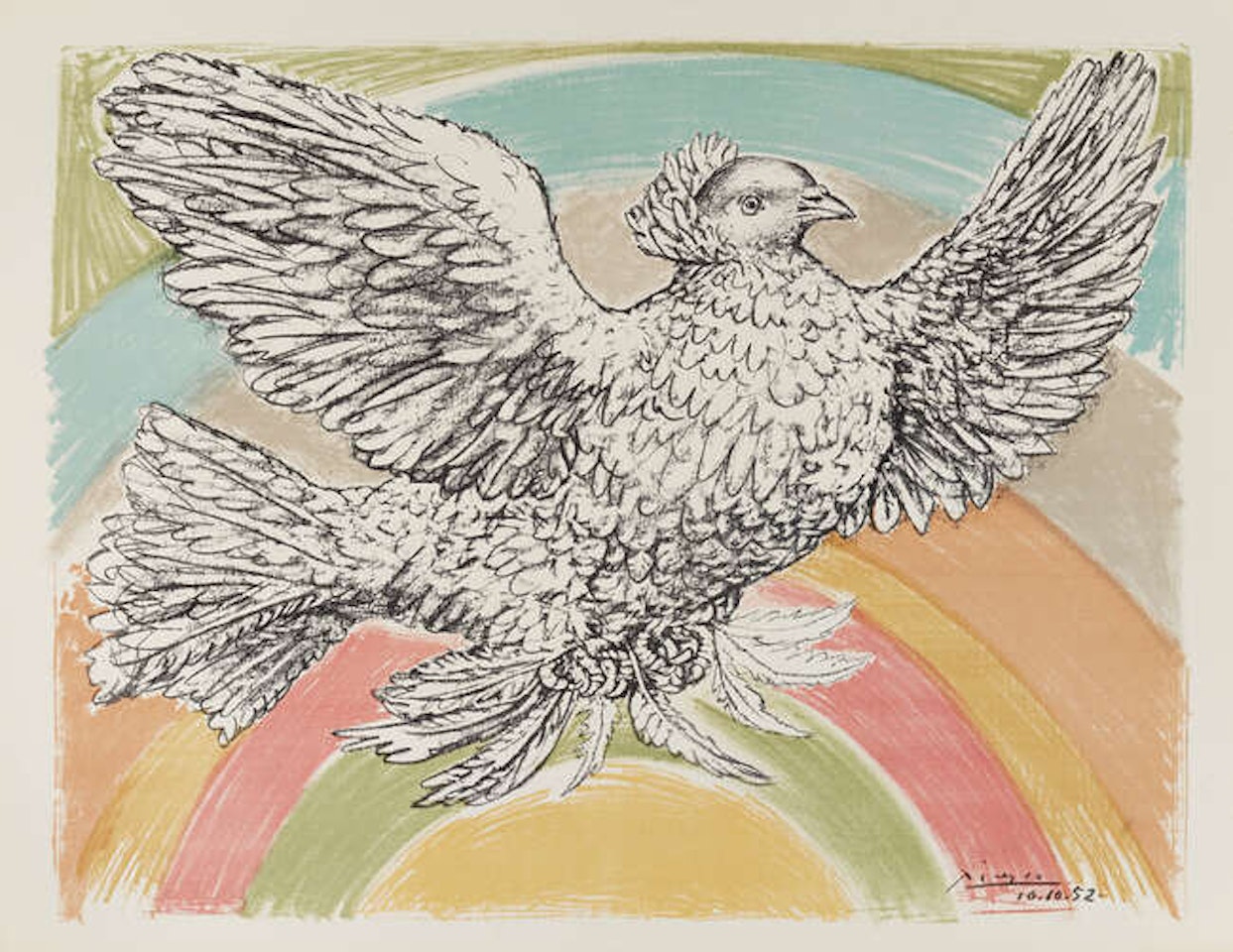 Colombe Volant (Flying Dove) [Bloch 712] by Pablo Picasso