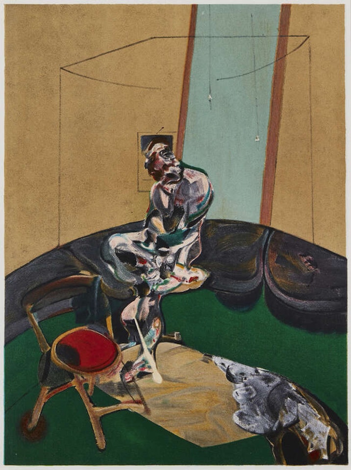 George Dyer Fixing a Curtain Cord by Francis Bacon