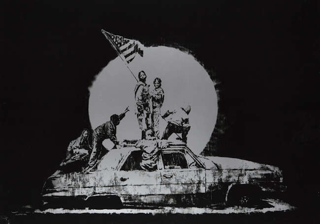 Flag (Silver) by Banksy