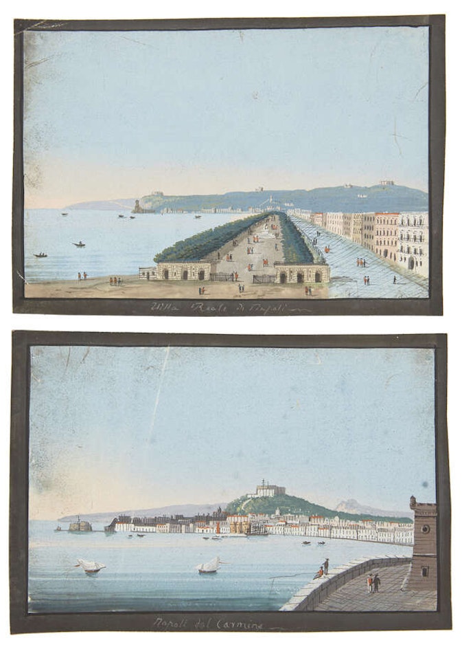 Villa Reale di Napoli e Napoli del Carmine by Neapolitan School