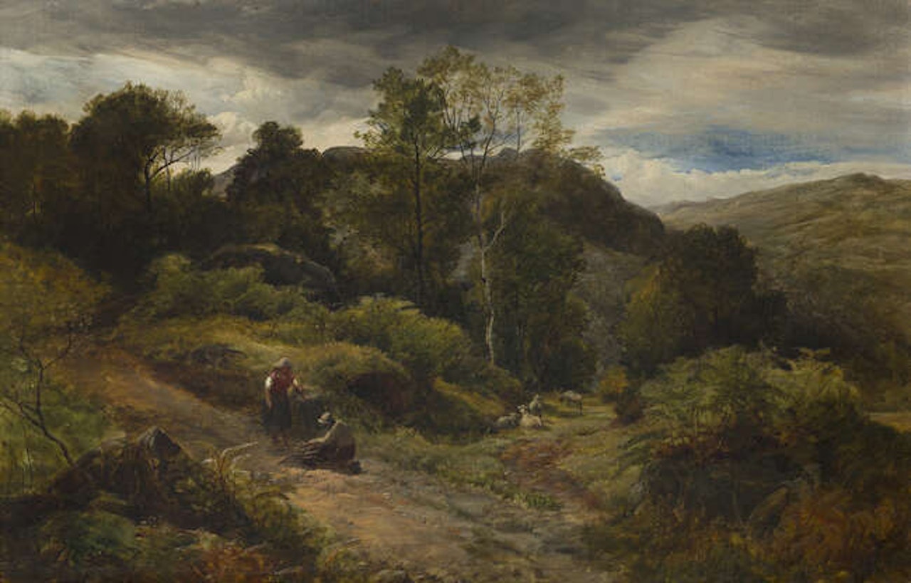 Gathering firewood by Sidney Richard Percy