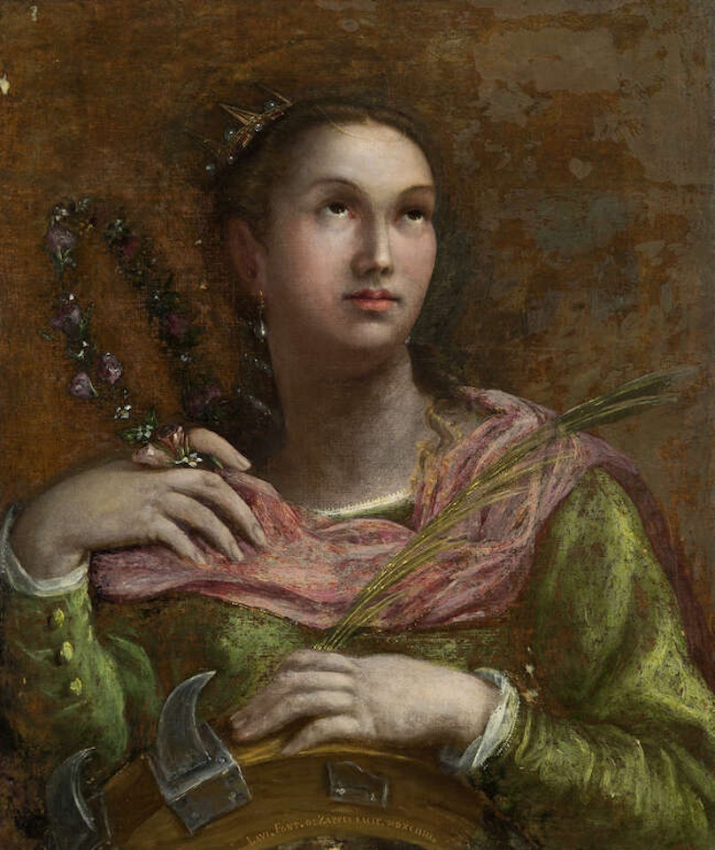 Self-portrait of the artist as St. Catherine of Alexandria by Lavinia Fontana