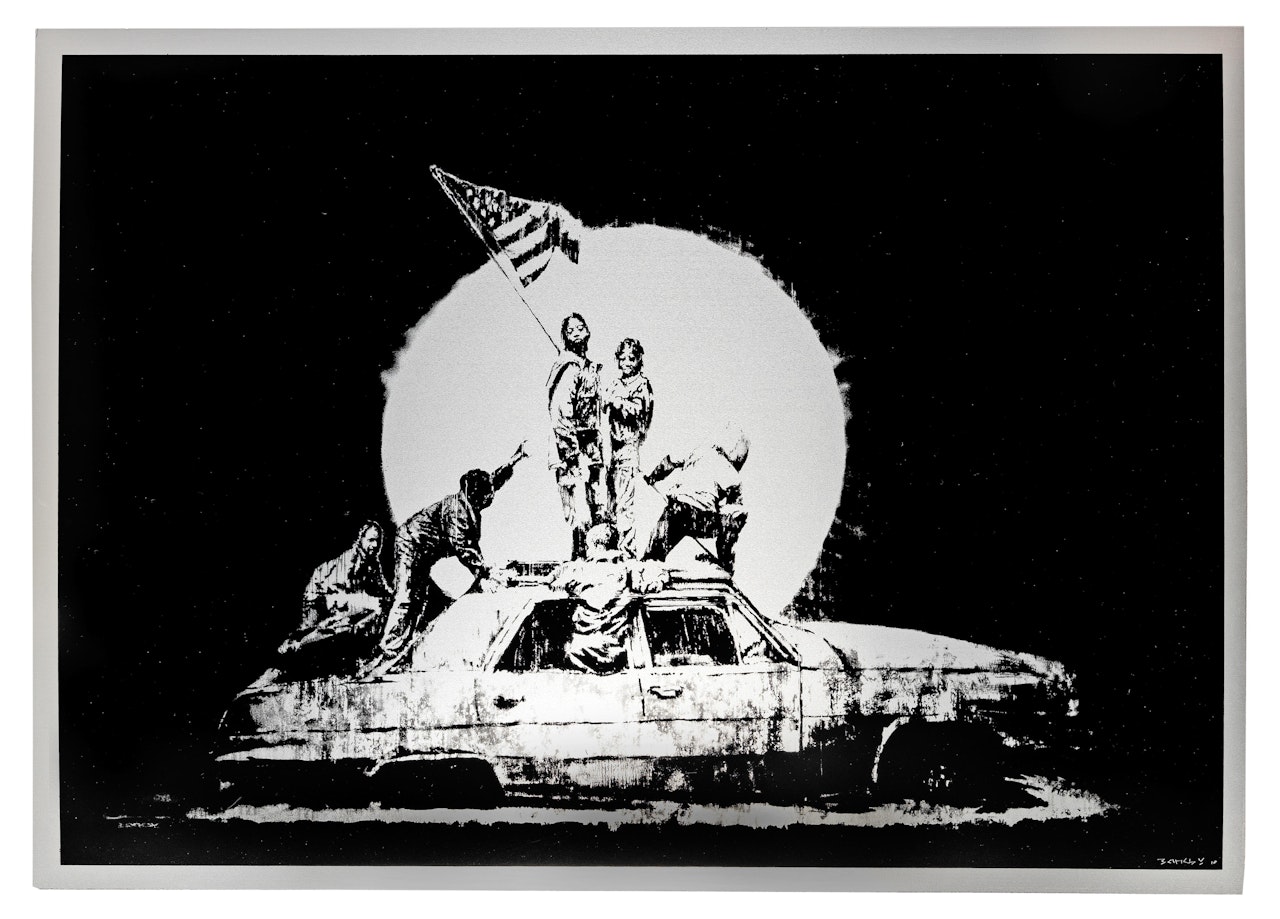 Formica Flag - Silver by Banksy