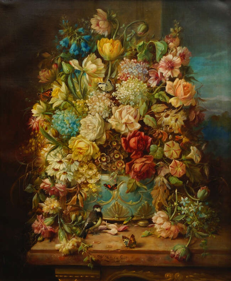 Floral still life by Hans Zatzka