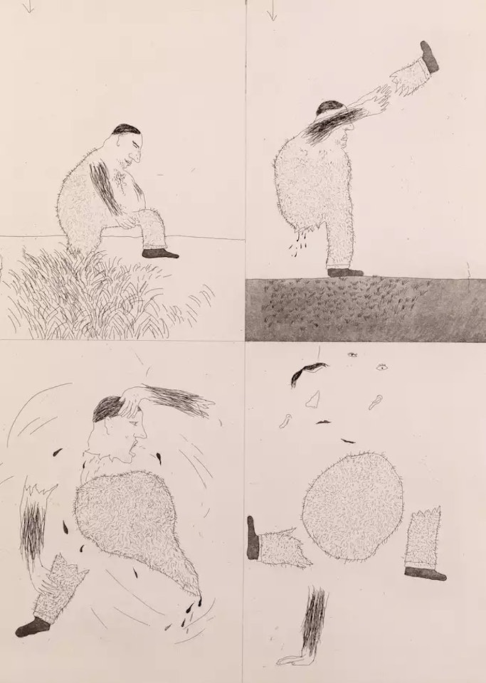 He Tore Himself in Two by David Hockney