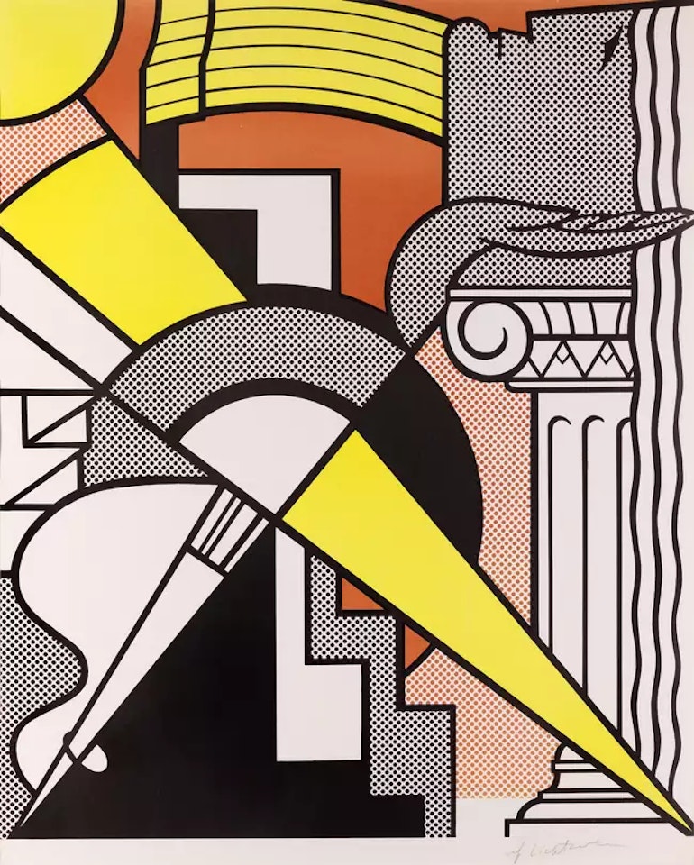 Arrow and Column (Stedelijk Museum Poster) by Roy Lichtenstein