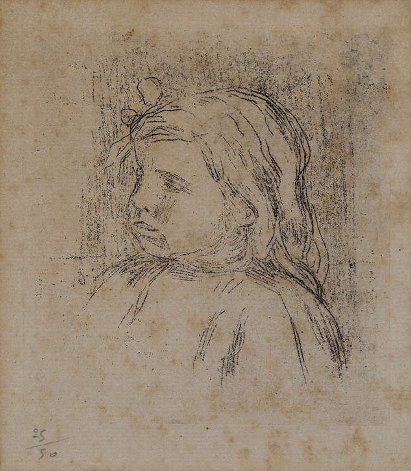 Claude Renoir, de trois-quarts a gauche [Stella 19] by Pierre-Auguste Renoir