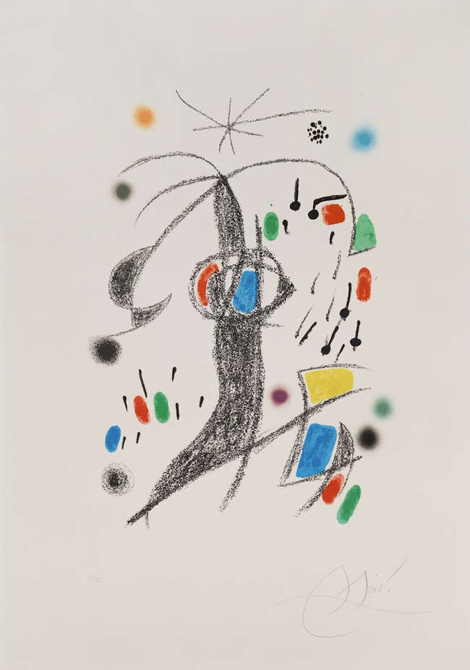 Plate 21, from Maravillas con variaciones acrosticas en el Jarden de Miro [Mourlot ] by Joan Miró