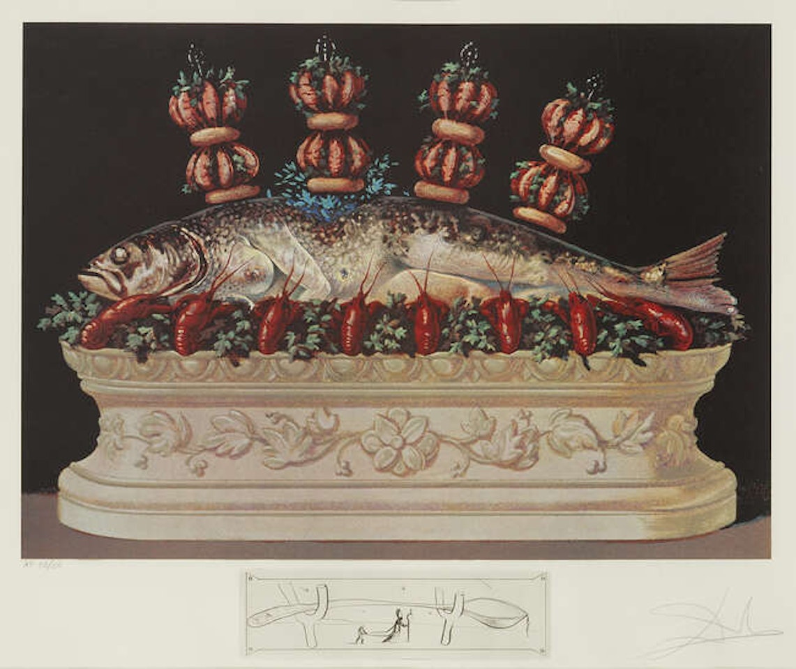 Les Chairs monarchies and Les Panaches panaches [Michler & Löpsinger, 1336 and 1340] by Salvador Dali