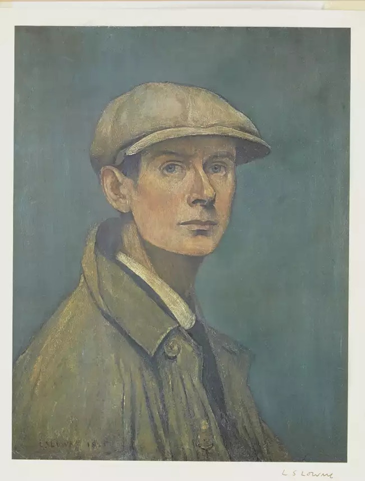 Self-Portrait, The Artist's Mother, The Artist's Father, and Bronze Medallion by Laurence Stephen Lowry