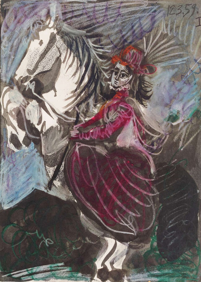 Woman on Horse by Pablo Picasso