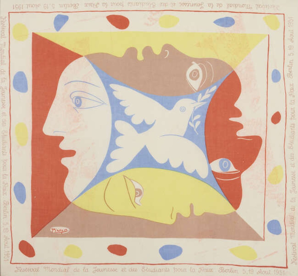 World Festival of Youth and Students for Peace Scarf by Pablo Picasso