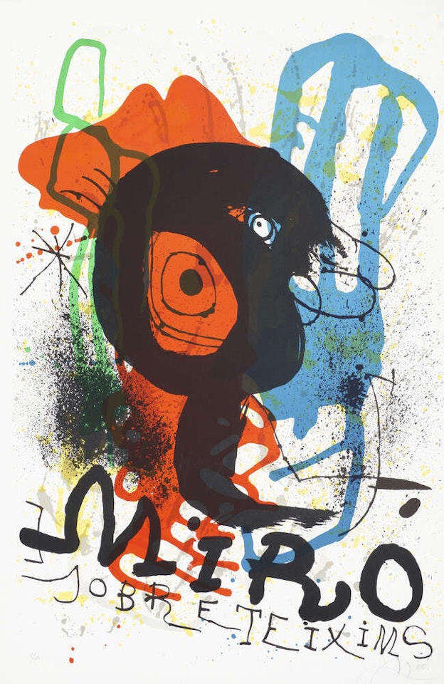 Poster for the Exhibition Sobreteixims [Mourlot 919] by Joan Miró