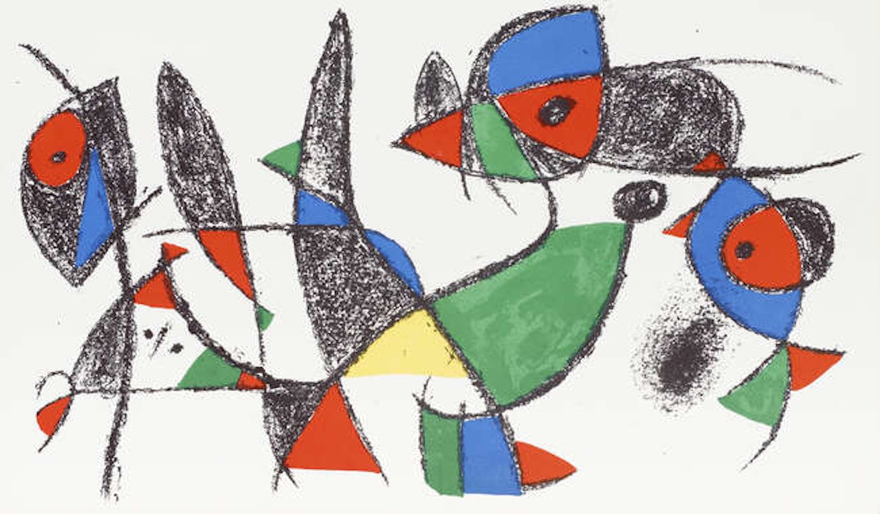 Lithograph II, two from the same series [Mourlot ] by Joan Miró
