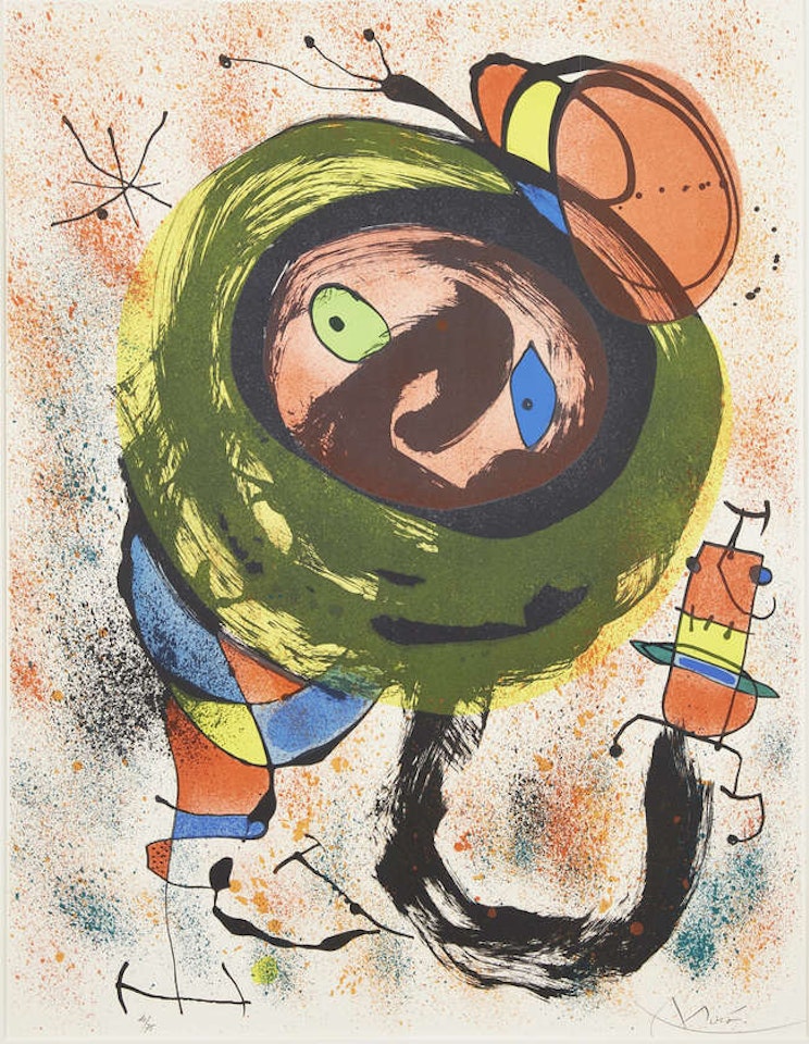 Plate 5 from Les Voyants [Mourlot 665] by Joan Miró