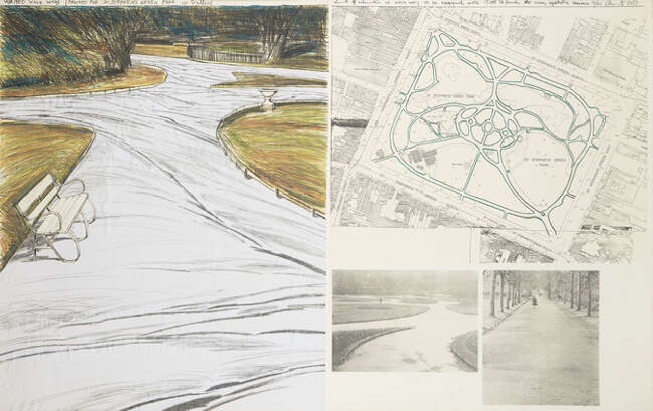 Wrapped Walkways, Project for St. Stephen's Green Oark, Dublin by Christo