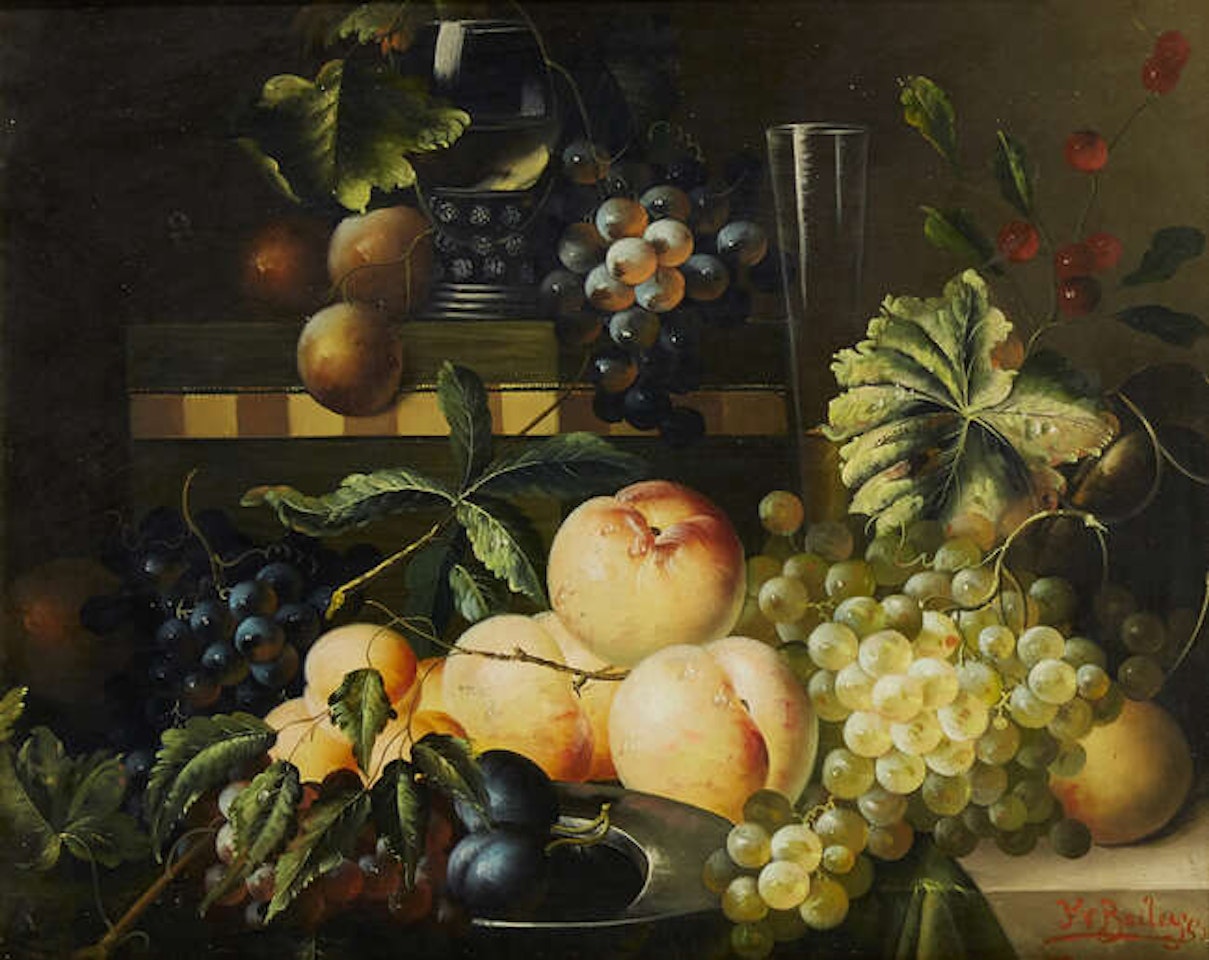 Still life of fruit by Frederick Victor Bailey