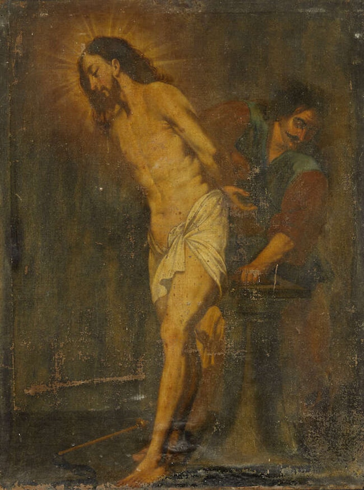 Scene from the Flagellation of Christ by Italian School
