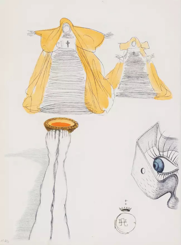 Eye Watches from Peephole [Field 67-4 G], from Seven Tales by Jacques Casanova by Salvador Dali