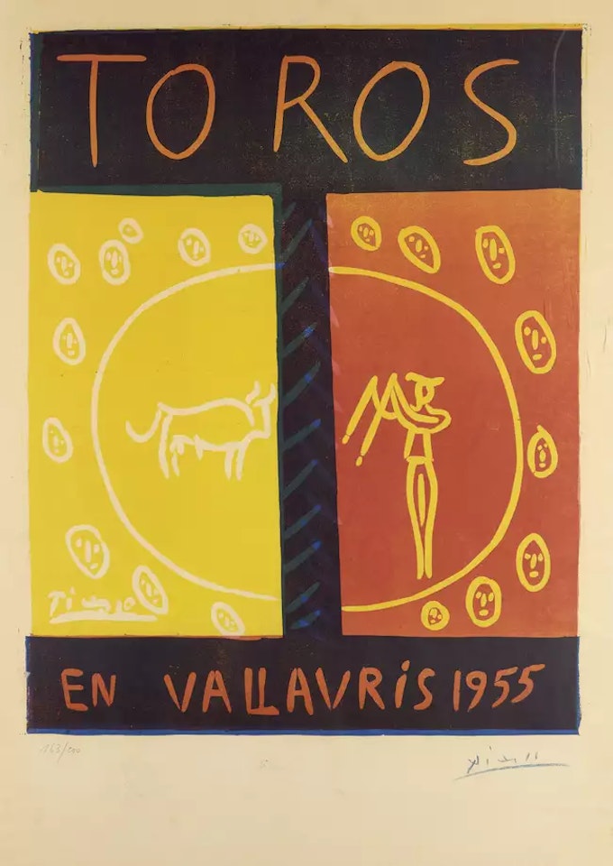 Toros en Vallauris by Pablo Picasso