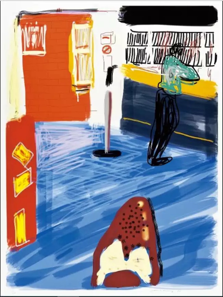 Waiting at York, 180 by David Hockney