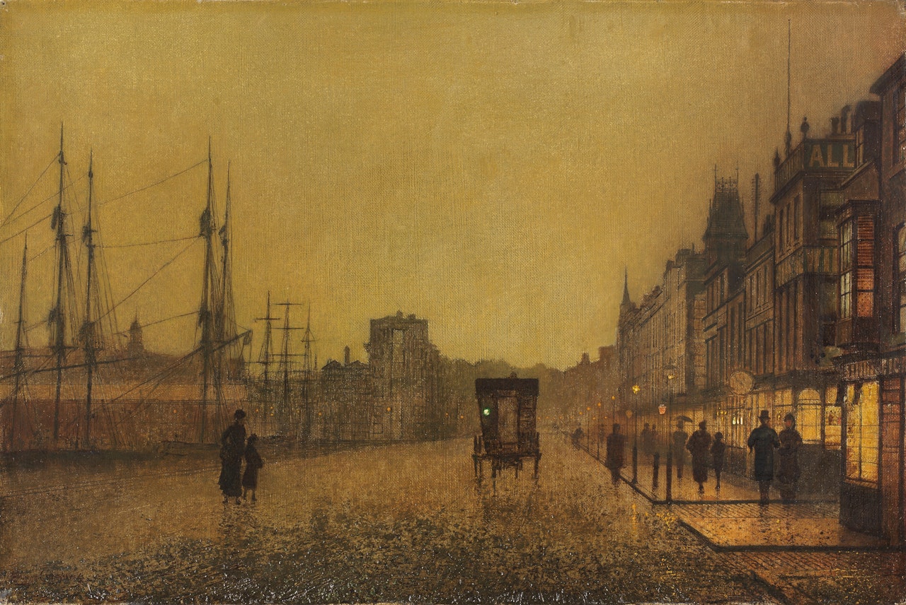 Gourock Dock, Glasgow by John Atkinson Grimshaw