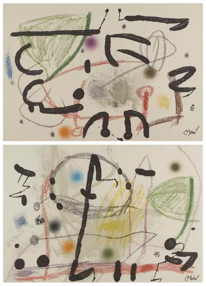 Maravillas con Variaciones Acrosticas en El Jardín de Miró (Plate 13 and 17) by Joan Miró