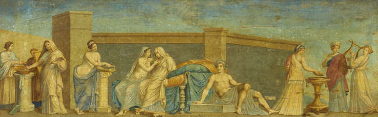 Aldobrandini Wedding (Nozze Aldobrandini) by Roman School