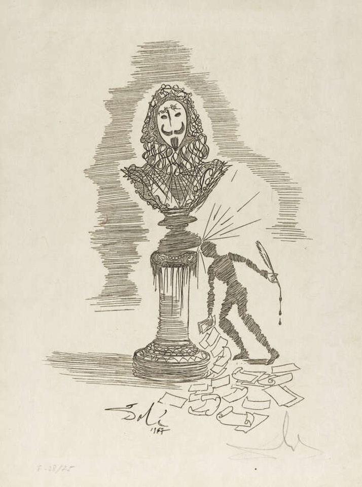 The Writer's Whim [Prestel 794] by Salvador Dali