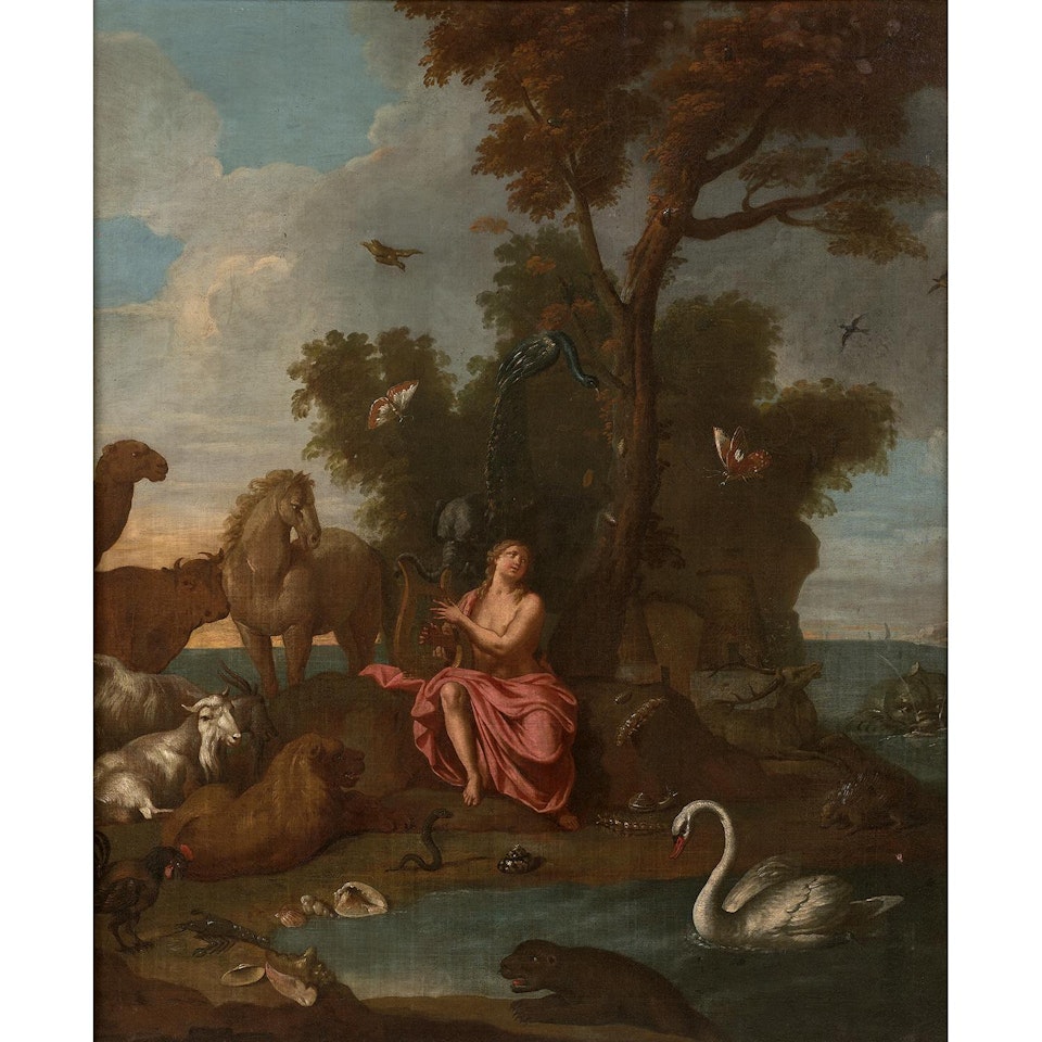 ORPHEUS CHARMING THE ANIMALS by Flemish School