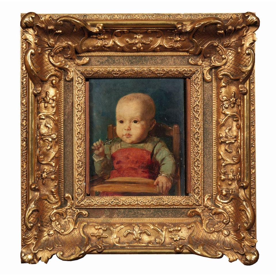 BÉBÉ SUR LA CHAISE HAUTE CHILD SEATED ON A BABY CHAIR by Rudolf Ernst