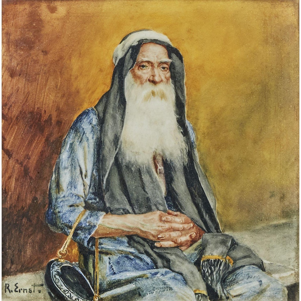 A DERVISH IN DELVISH by Rudolf Ernst
