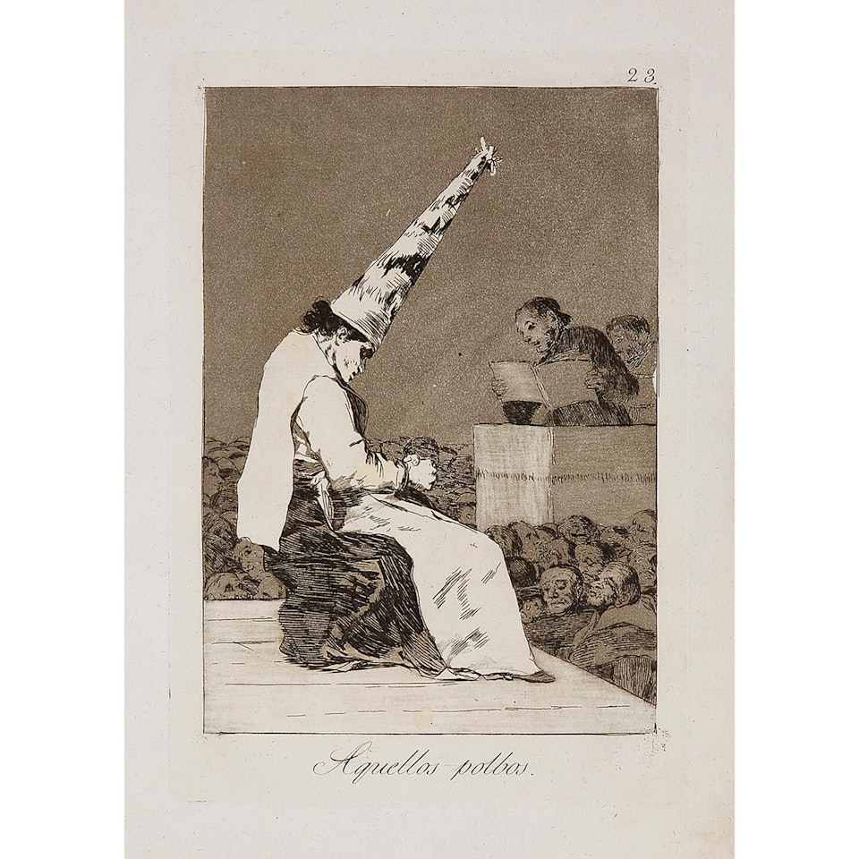 SÉRIE DES CAPRICES, PLANCHE 23, AQUELLOS POLBOS by Francisco José de Goya