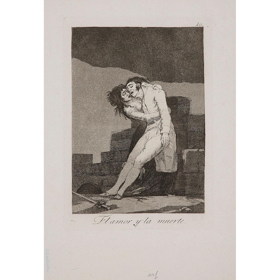 SÉRIE DES CAPRICES, PLANCHE 10, EL AMOR Y LA MUERTE by Francisco José de Goya