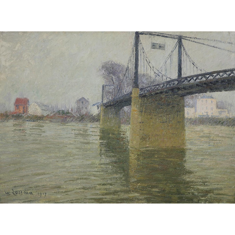 LE PONT SUSPENDU DE TRIEL by Gustave Loiseau