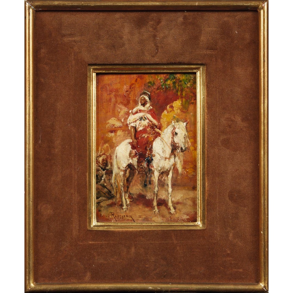 CAVALIER ARABE; ARAB HORSEMAN by Henri Émilien Rousseau