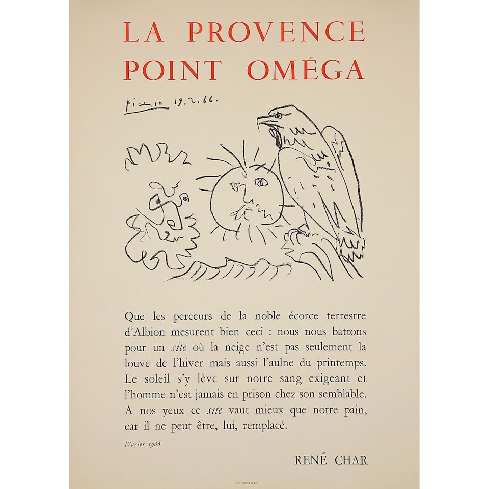 PROVENCE POINT OMÉGA by Pablo Picasso