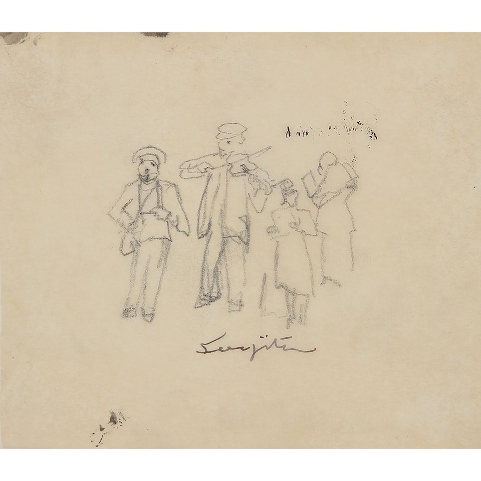 LES MUSICIENS by Leonard Tsuguharu Foujita