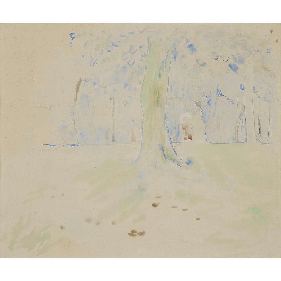 Étude de promeneuses dans les bois by Berthe Morisot