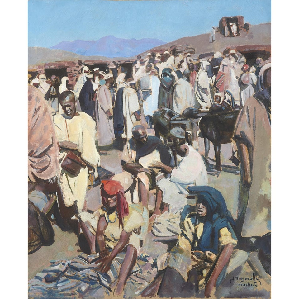 Souk dans le M"Zamer by Jacques Majorelle