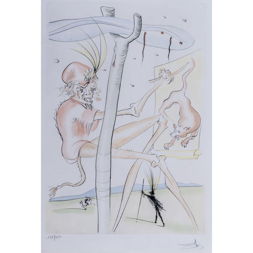 LE CORBEAU ET LE RENARD by Salvador Dali