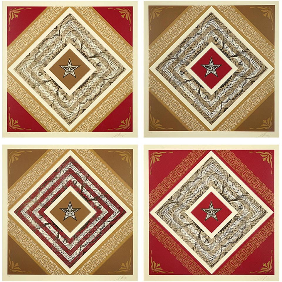 POWER AND GLORY I, II, III, IV by Shepard Fairey