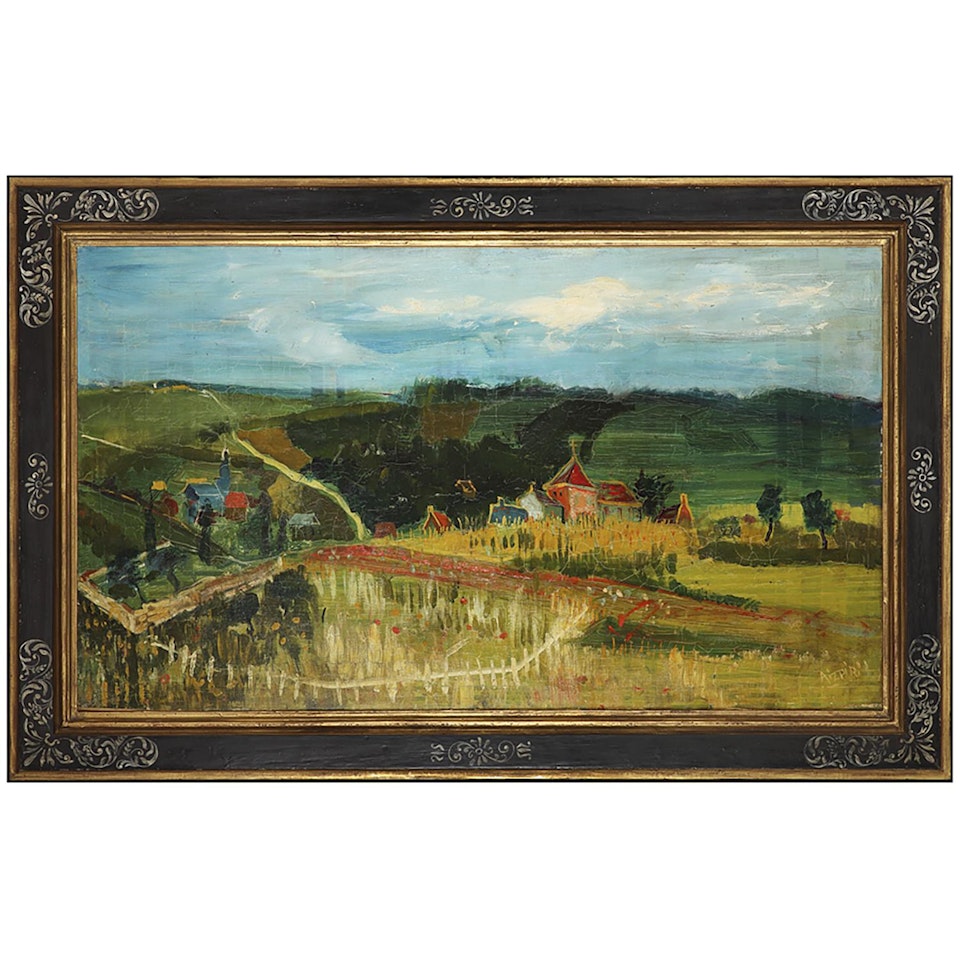 VILLAGE DANS LA CAMPAGNE by Paul Aizpiri