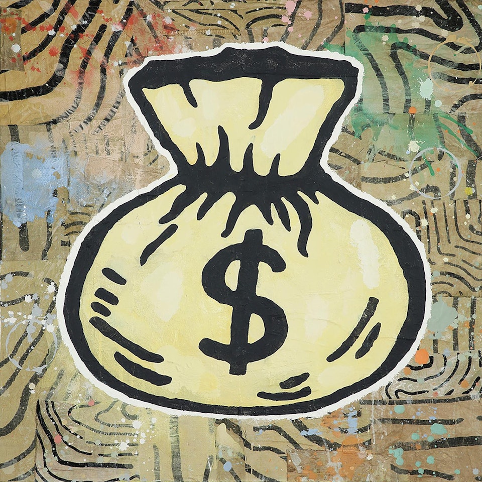 MONEY BAG by Donald Baechler