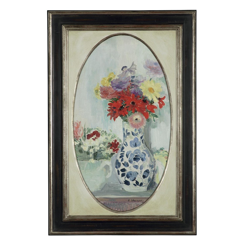 BOUQUETS DE FLEURS SUR UN ENTABLEMENT by Henri Lebasque