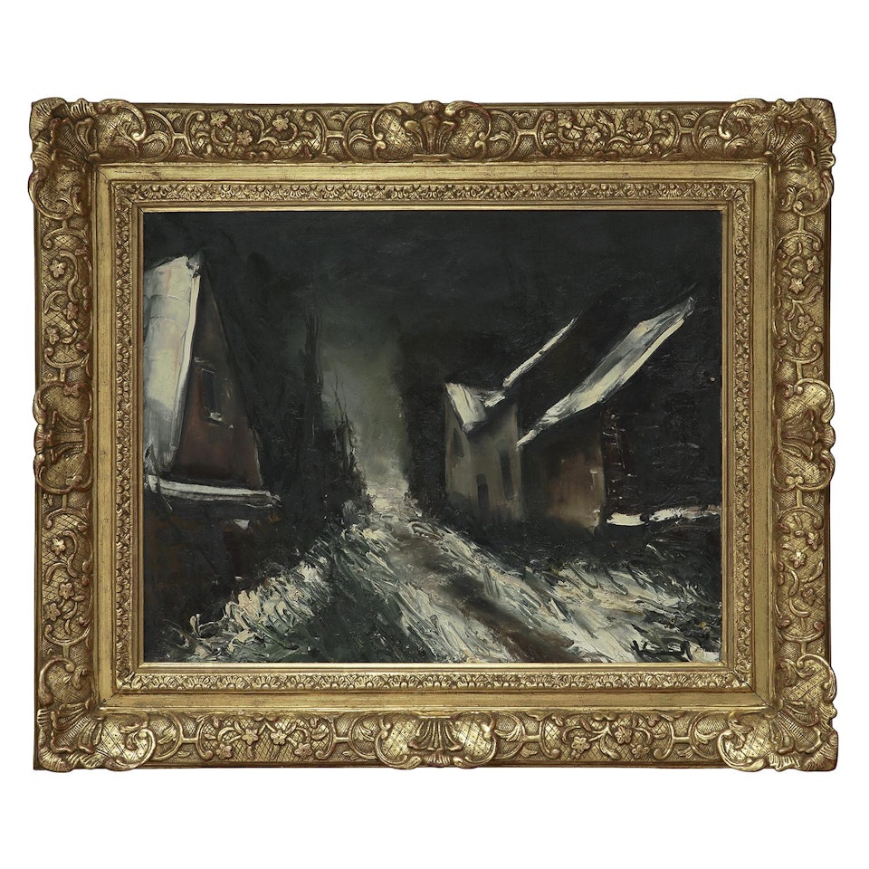 RUE DE VILLAGE SOUS LA NEIGE by Maurice de Vlaminck
