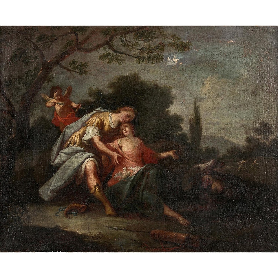 Rinaldo and Armida by German School